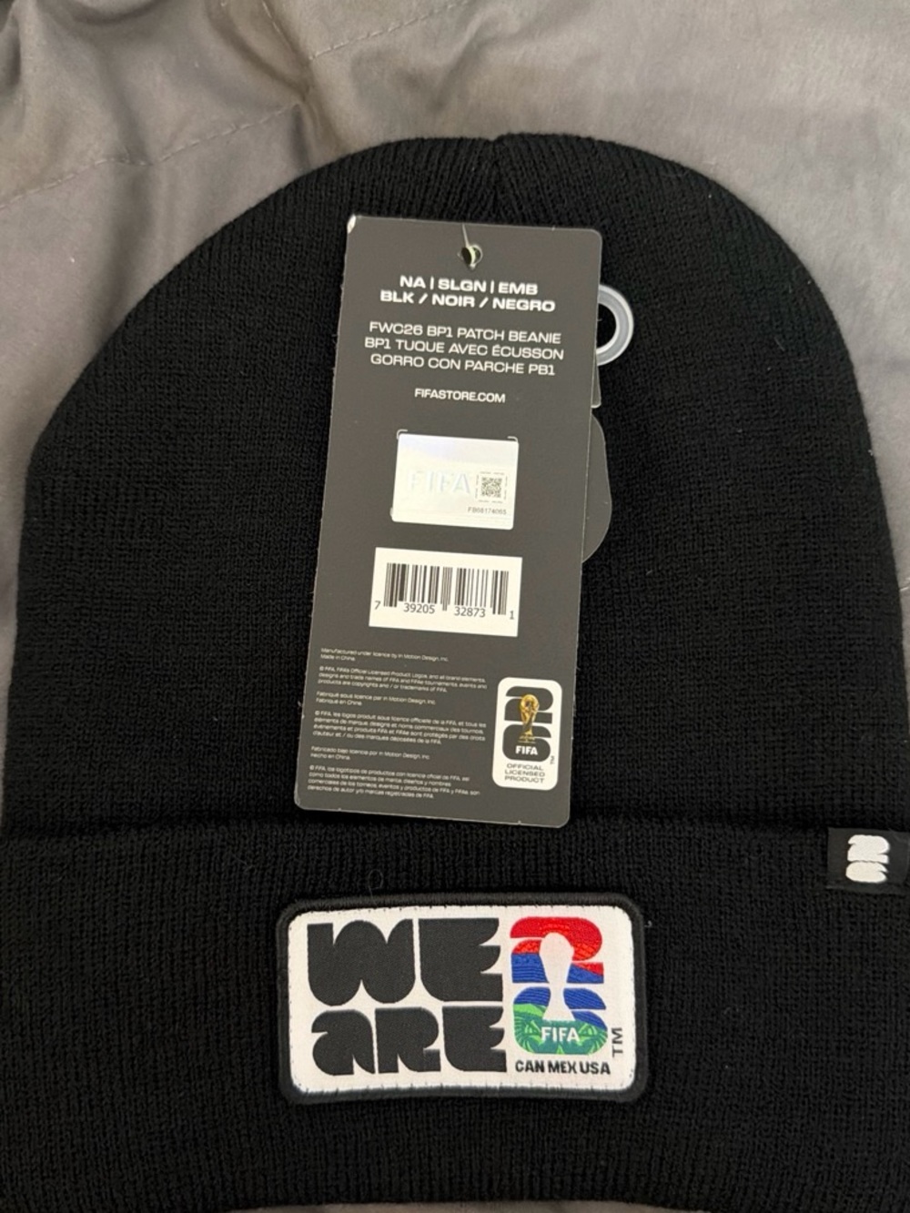 Brand New With Tags FIFA World Cup 2026 âWE ARE 26â Patch Beanie
